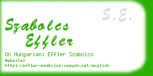 szabolcs effler business card
